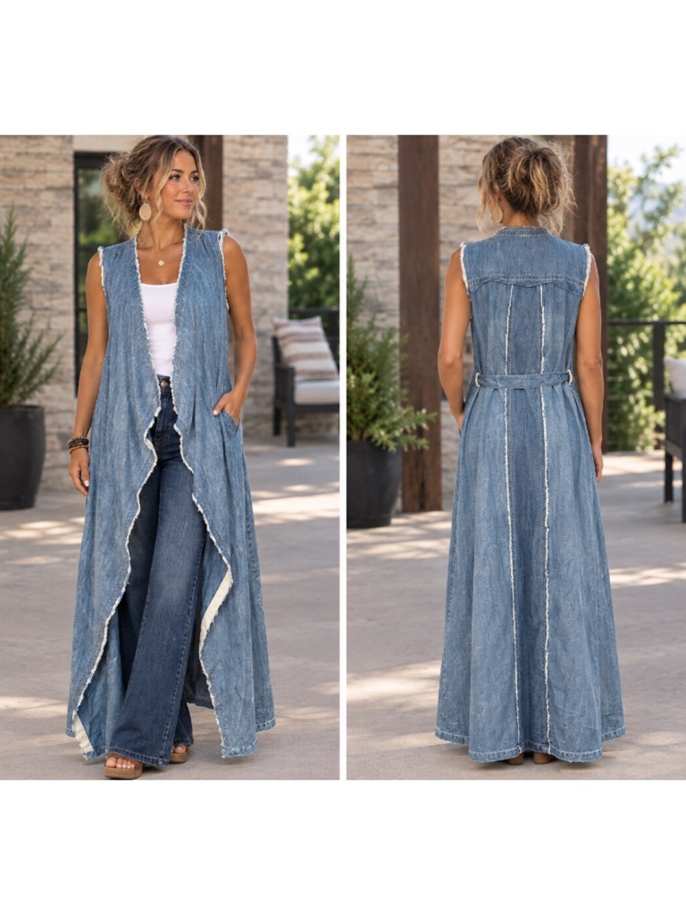 Free People Denim Duster Medium